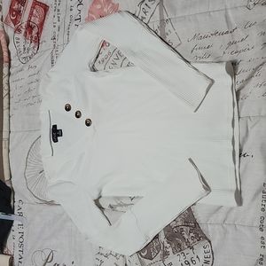 Size medium white ribed long sleeve shirt.